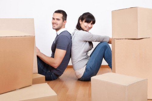 Careful loading of household items in a local removals job
